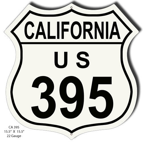 CA 395 Reproduction Route Sign 15.5″x15.5″