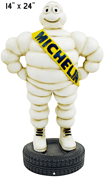 Michelin Tire Gas Station Reproduction Laser Cut Out Garage Shop Sign 14"x24"