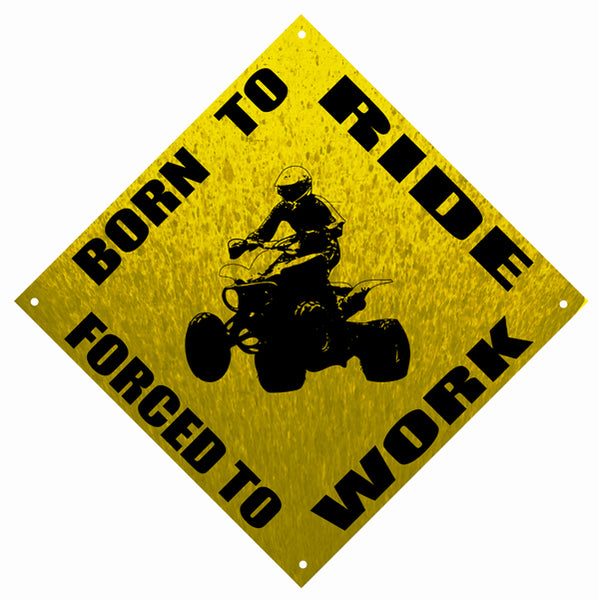 Muddy Born To Ride Motor Bike Reproduction Garage Shop Sign 12″x12″
