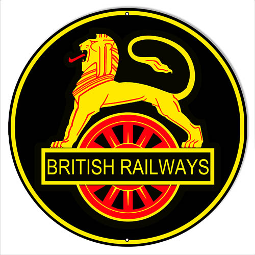 British Railways Reproduction Railroad Sign 14″x14″ Round