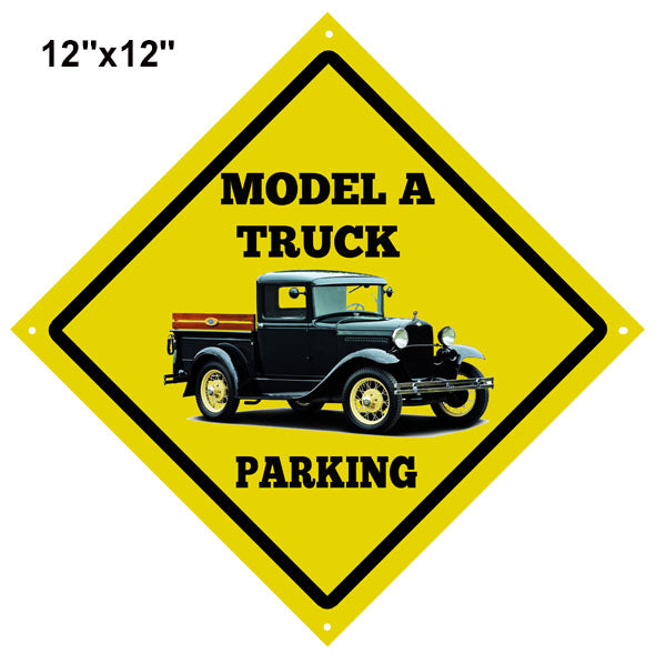 Model A Truck Parking Reproduction Garage Shop Sign 12″x12″
