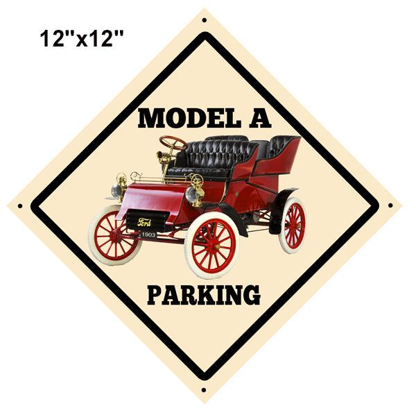 Model A Truck Parking Reproduction Vintage Automobile Sign 12″x12″