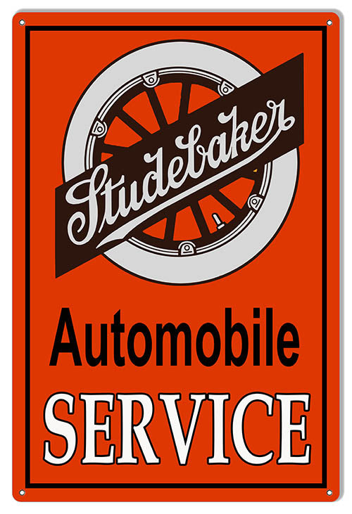 Studebaker Automobile Service Reproduction Gas Station Sign 12″x18″