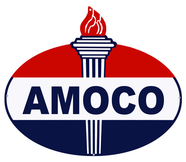 Amoco Laser Cut Out Reproduction Motor Oil Metal Sign 18″x23.5″