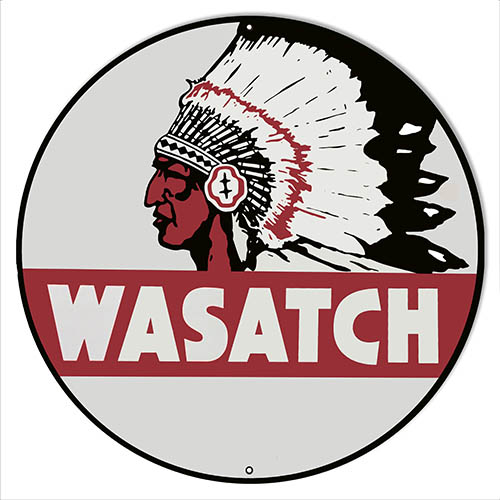 Wasatch Motor Oil Reproduction Garage Shop Metal Sign 14″x14″ Round