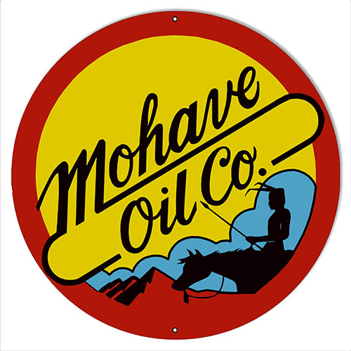 Mohave Motor Oil Reproduction Gas Station Sign 14″x14″ Round