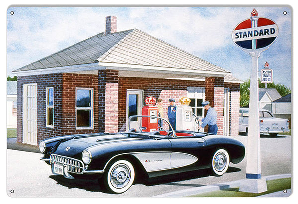 Standard Oil Gas Station Reproduction Sign By Jack Schmitt 12x18