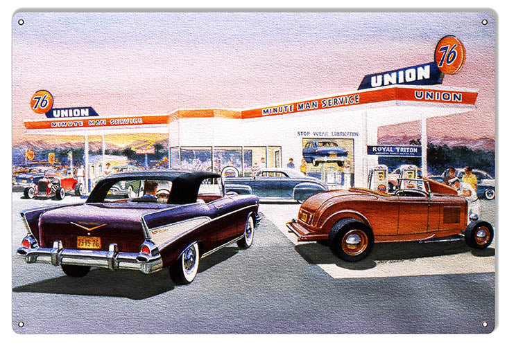 Union 76 Gas Station Reproduction Sign By Jack Schmitt 12x18