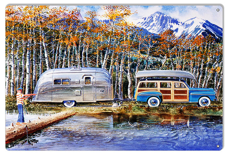 Woody And Airstream Reproduction Garage Shop Sign By Jack Schmitt12x18