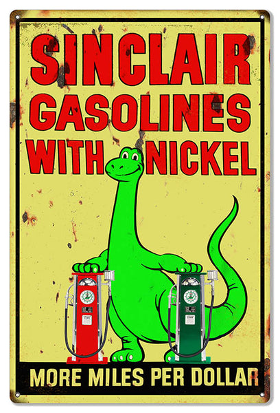 Sinclair Motor Oil Reproduction Large Gasoline Metal Sign 16x24