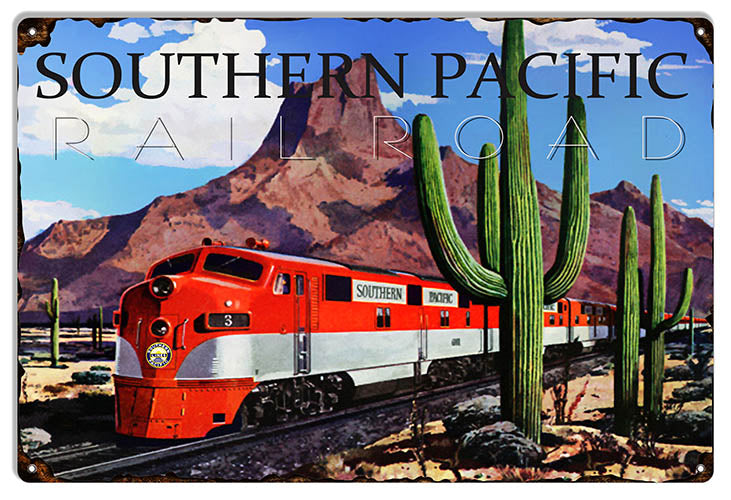Souther Pacific Railways Reproductin Railroad Metal Sign 12x18