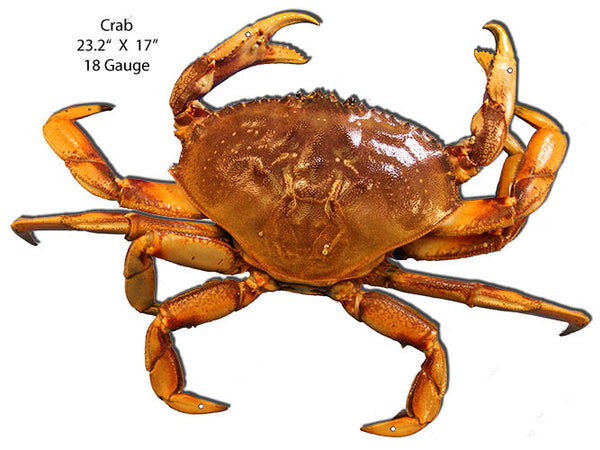 Crab Sea Animal Laser Cut Out Wall Art Metal Sign 17x23.2