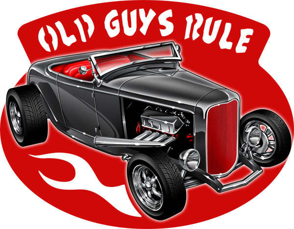 Old Guys Rule Cut Out 3D Effect By Scott Siebel Metal Sign 16.3x21