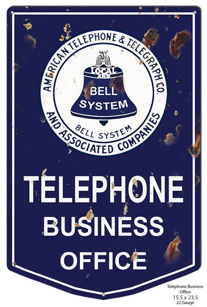 Bell Telephone Cut Out Reproduction Nostalgic Metal Sign 15.5x23.5