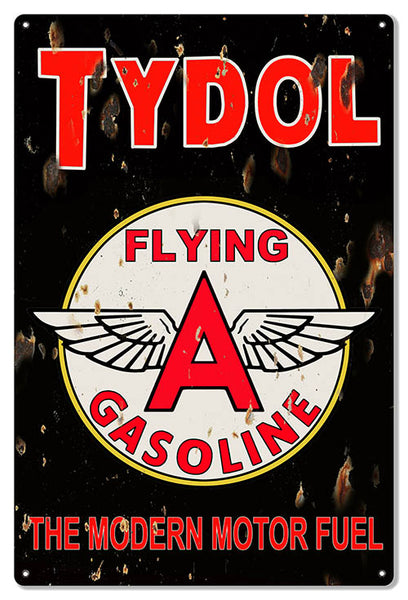 Tydol Gasoline Reproduction Large Vintage Metal Sign 16x24