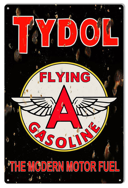 Tydol Gasoline Reproduction Vintage Motor Oil Metal Sign 12x18