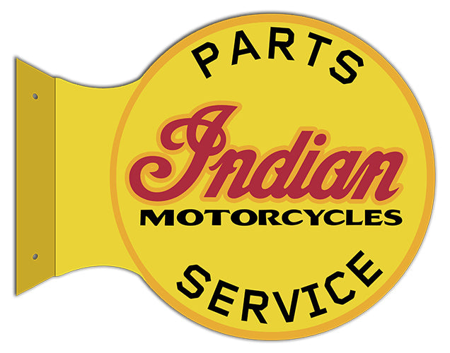 Indian Motorcycle Flange Cut Out Garage Shop Metal Sign 15x17.5