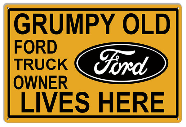 Grumpy Old For Owner Reproduction Garage Shop Metal Sign 18x30