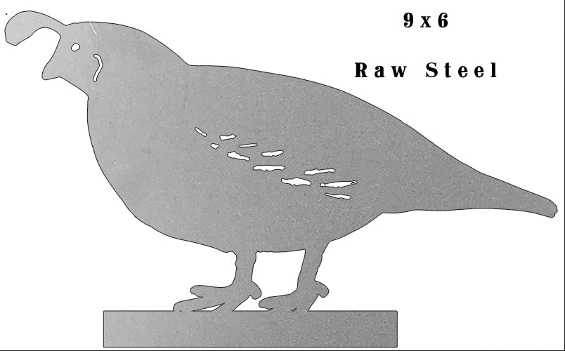 Quail Bird Laser Cut Out Raw Steel Metal Sign 6x9