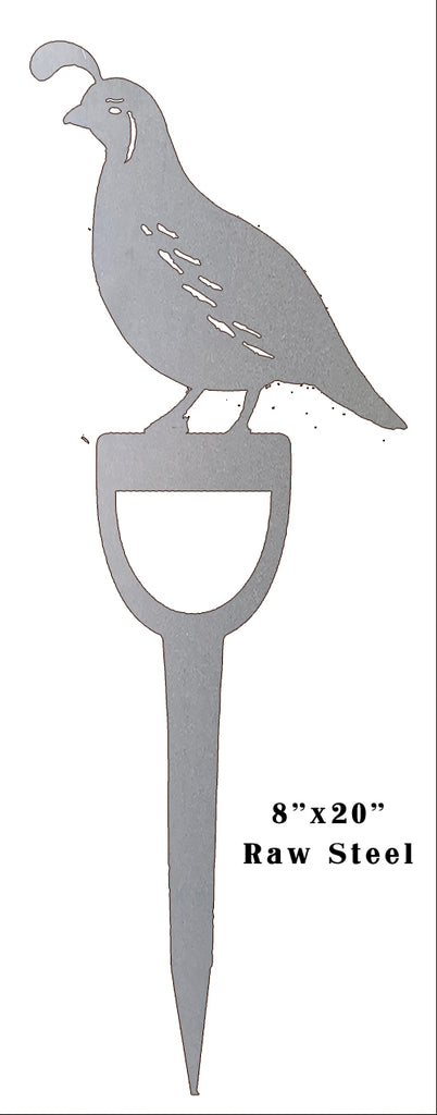 Quail Bird Laser Cut Out Raw Steel Metal Sign14x21
