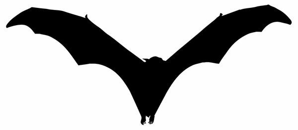 Bat Laser Cut Out Silhouette Wall Decor Metal Sign 8.1x19.2