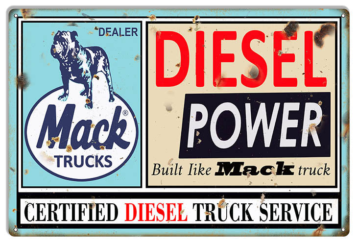 Mack Truck Reproduction Garage Shop Metal Sign 12x18