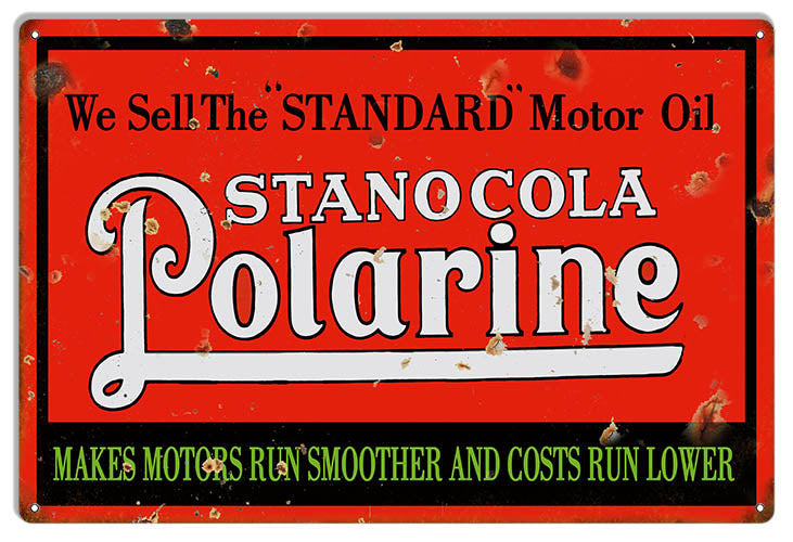 Stano Cola Motor Oil Reproduction Garage Shop Metal Sign 12x18