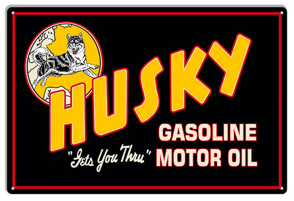 Husky Gasoline And Motor Reproduction Metal  Garage Art Sign 12X18 RVG1522