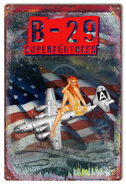 B-29 Super Fortress Metal Sign
