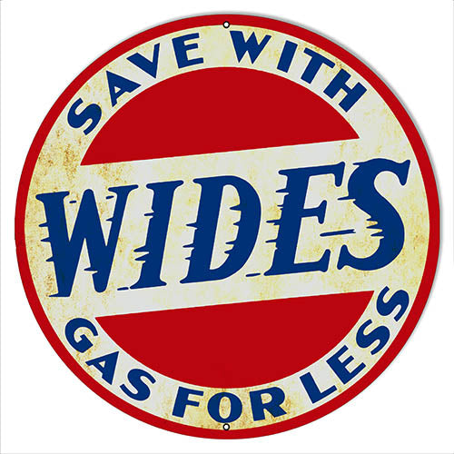 Wides Gas For Less Reproduction Vintage Metal Sign
