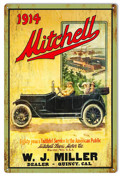 1914 Mitchell Reproduction Metal Sign 3 To Choose From