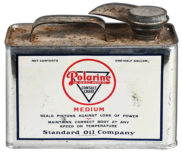 Polarine Motor Oil Can Cut Out Metal Sign 17.6x14.8