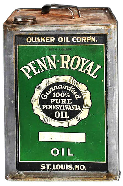 Penn-Royal Motor Oil Can Cut Out Metal Sign 11.7x17.7