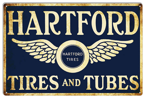 Hartford Tires And Tubes Reproduction Vintage Metal Sign 3 Sizes