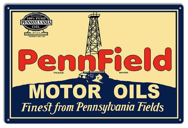 Pennfield Motor Oils Reproduction Metal Sign