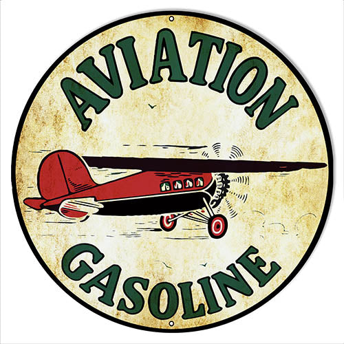 Aviation Gasoline Motor Oil Reproduction Vintage Metal Sign 4 Sizes