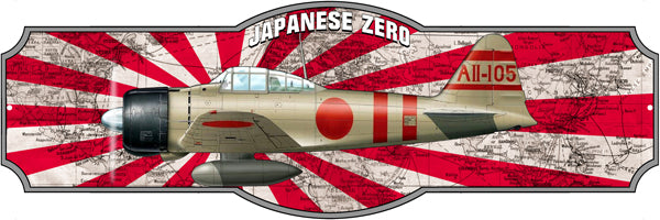 Airplane Japanese Zero Laser Cut Out Sign By Steve McDonald 8x24