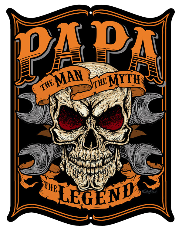 Papa The Man The Myth Cut Out Sign By Steve McDonald 14x18
