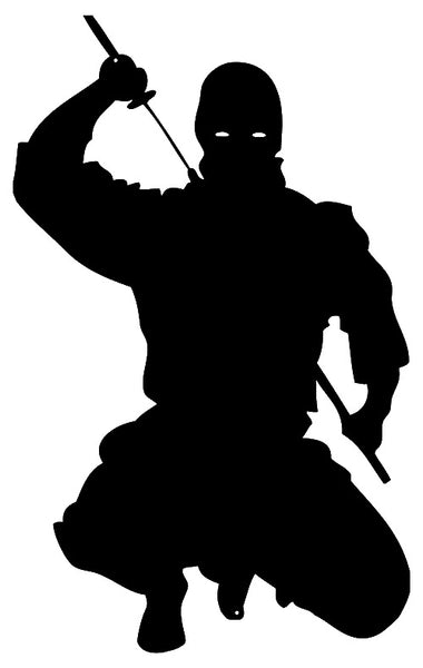 Ninja Warrior Laser Cut Out Wall Décor Silhouette Metal Sign 14.5x23.5