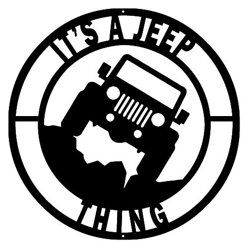 Its A Jeep Thing Cut Out Wall Décor Silhouette Metal Sign 14x14