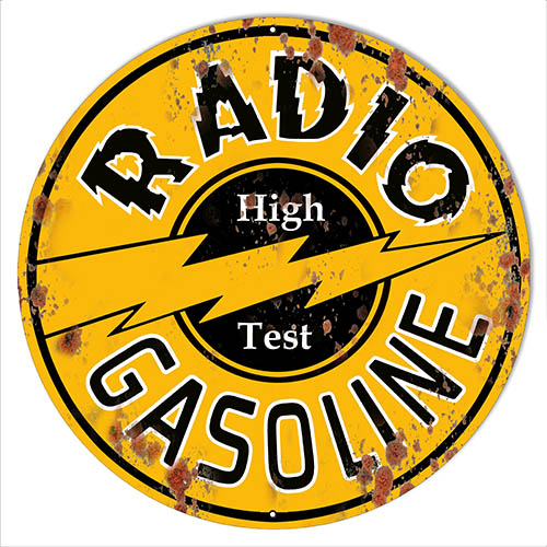 Radio Gasoline Reproduction Large Vintage Motor Oil Metal Sign 19"x19"