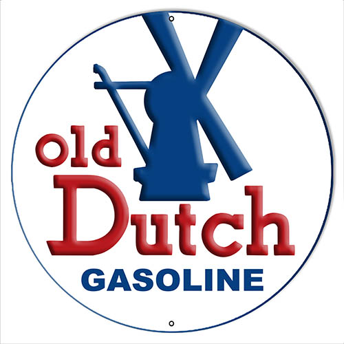 Gasoline Old Dutch Reproduction  Motor Oil Metal Sign 14x14