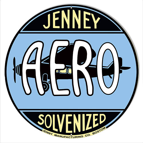 Jenney Aero Motor Oil Reproduction Large Man Cave Metal Sign  16x16
