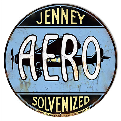 Aero Jenney Motor Oil Reproduction Garage Art Metal Sign 14x14