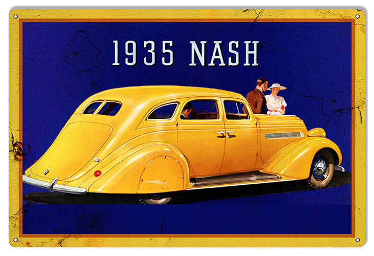 Nash Healey 1935 Series Reproduction Garage Shop Metal Sign 12x18