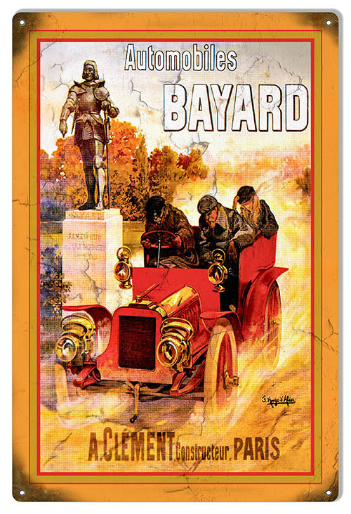 Bayard Automobiles Garage Art Reproduction  Metal Sign 12x18
