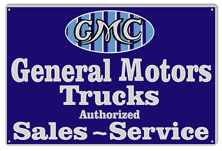General Motors Trucks Reproduction Garage Art Large Metal Sign 16x24
