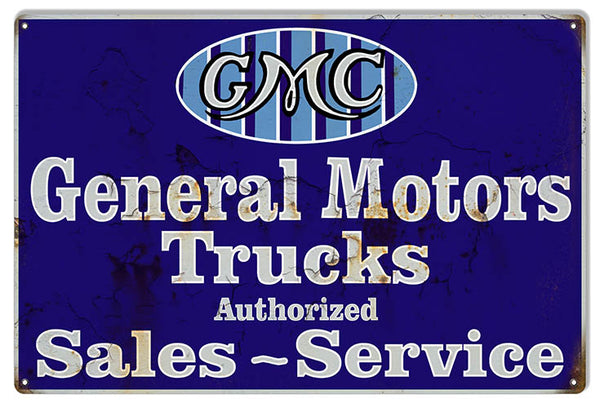 General Motors Trucks Vintage Looking Reproduction Metal Sign 16x24