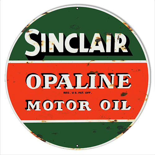 Sinclair Motor Oil Reproduction Vintage Garage Metal Sign 18x18 Round