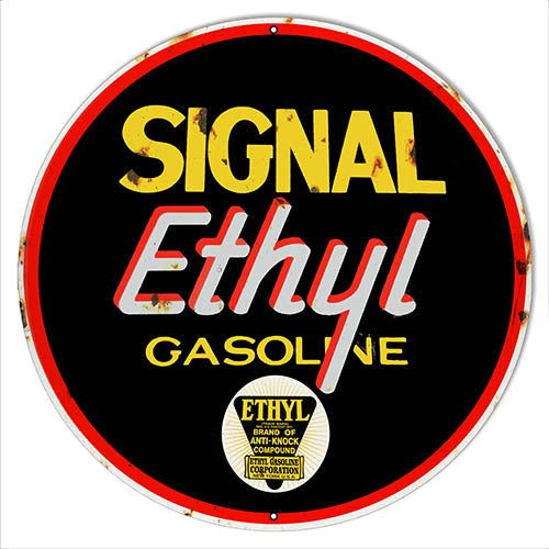 Signal Ethyl Gasoline Reproduction Metal Sign 18x18